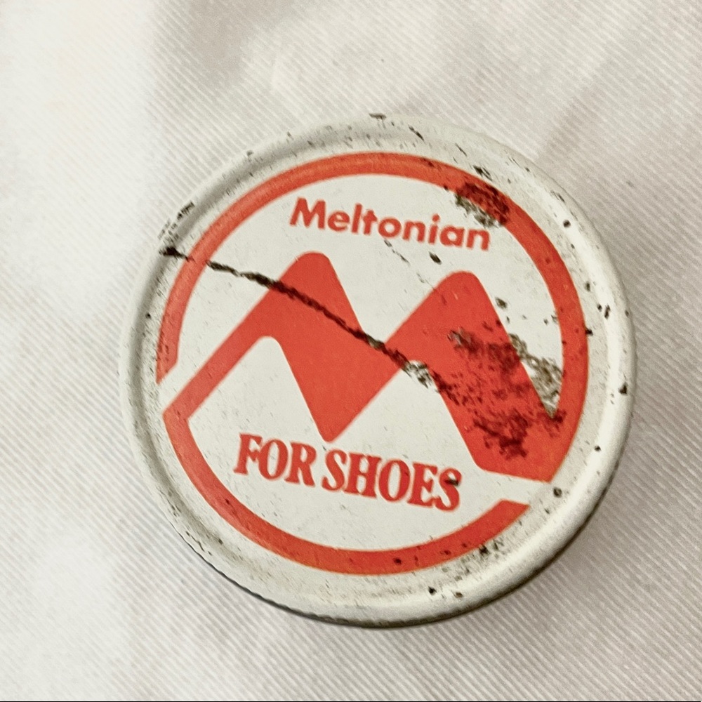 NEW Meltonian shoe cream 160 lilac jar rare vintage